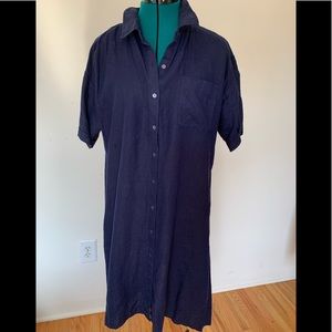 Eileen Fisher linen navy dress
